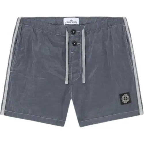 STONE ISLAND Compass Patch Drawstring Swim Shorts