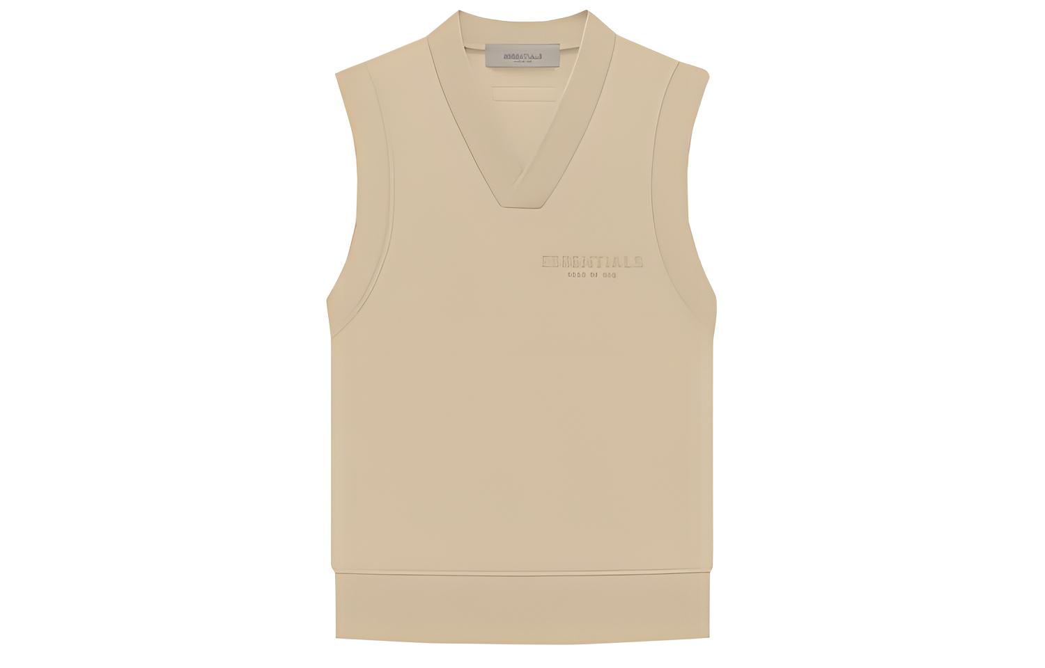 Женский жилет Fear Fear of God Essentials SS23 Womens Pullover V Neck Vest Sand V (песочно-белый)