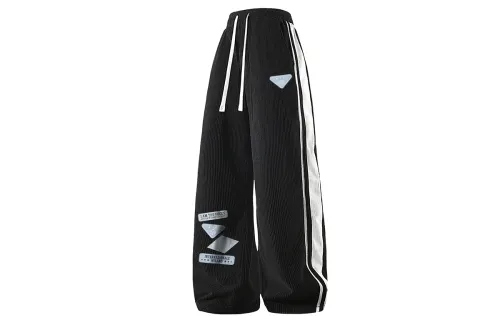 Football corduroy travel trousers for men and women, loose straight fit, American style