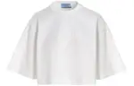 PRADA Crop Tops Women's White Crew Neck Moderate
