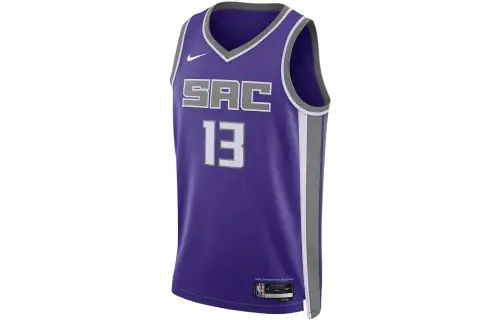 Nike NBA Team Printed Jersey SW Fan Edition 22-23 Season Logo Limited Kings Keegan Murray No. 13 Basketball Vest Unisex Purple