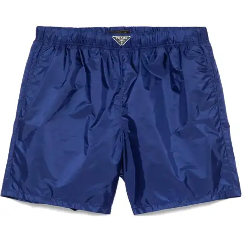 PRADA Triangle Logo Mid Rise Swim Shorts