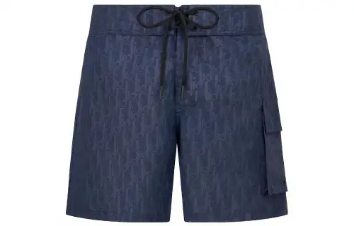 DIOR FW23 Beach Shorts Men's Marine Blue