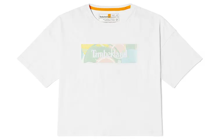 Timberland T Shirts Women's White Crew Neck Moderate