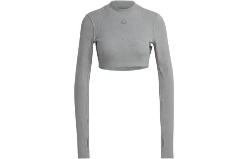 Adidas Originals x Blue Version Longsleeve Crop Top Women's Gray