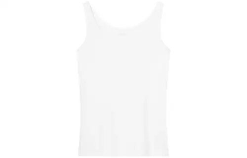 UNIQLO Tank Tops Women's White Crew Neck Moderate Other