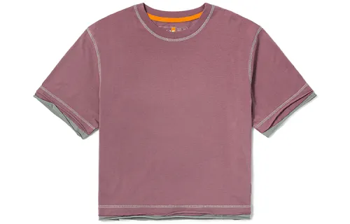 Timberland T Shirts Women's Grape Milkshake Crew Neck Moderate