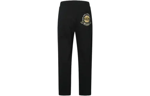 EVISU Casual Pants Men's Black Moderate Sweatpants