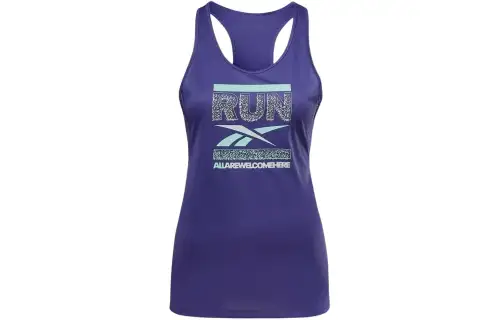 Reebok Tank Tops Women's Blue Crew Neck Moderate Other