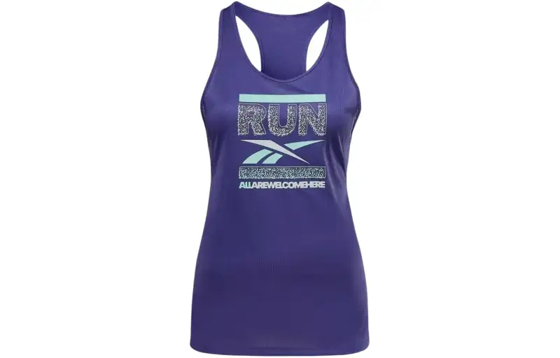 Reebok Tank Tops Women's Blue Crew Neck Moderate Other