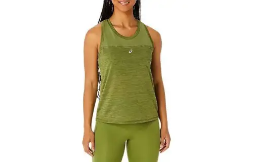 ASICS Tank Tops Women's Green Crew Neck Moderate Other