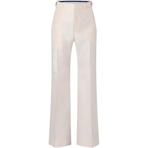 LOUIS VUITTON Silk And Cotton Blend Tailored Flared Pants