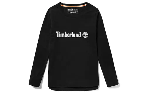 Timberland T Shirts Women's Black Crew Neck Moderate Straight Fit
