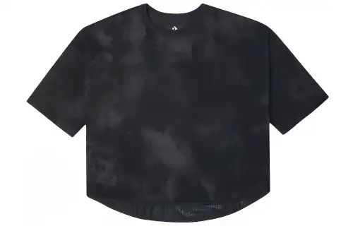 Converse Crop Tops Women's Black Crew Neck Moderate