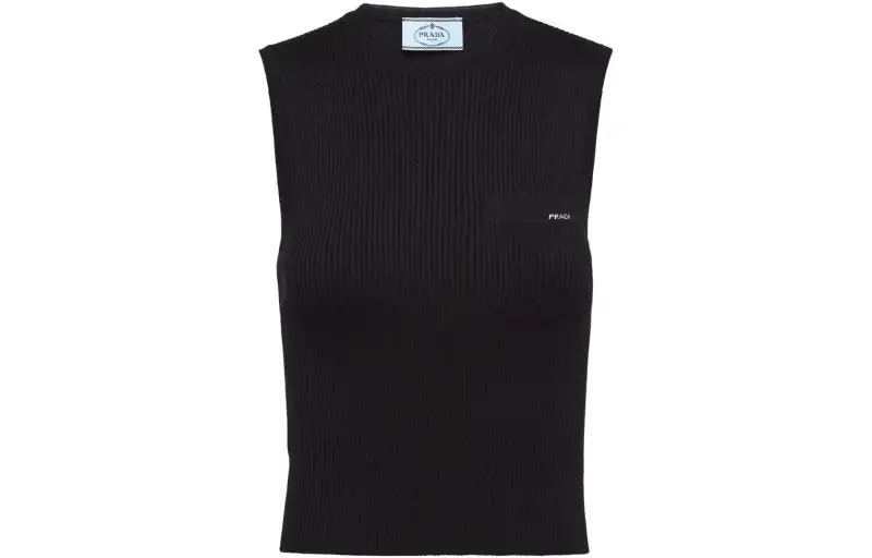 PRADA Tank Tops Women's Black Other