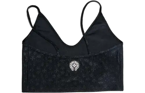 Chrome Hearts Cross Motif Cropped Tank Top 'Black'