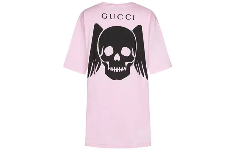 GUCCI T Shirts Women's Pink Crew Neck Moderate Other