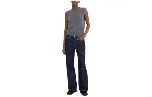 UNIQLO X Clare Waight Keller Tank Tops Women's Lead Gray Crew Neck Moderate Other