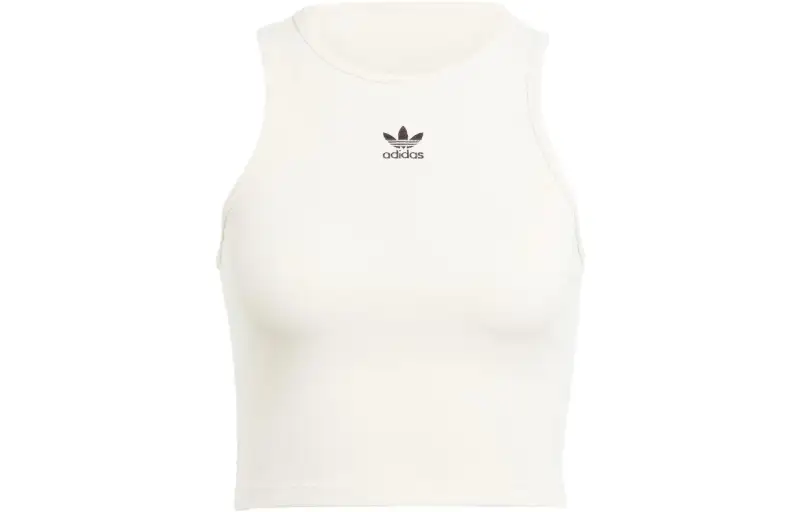 Adidas Originals ESSENTIALS Tank Tops Women's Ecru Crew Neck Moderate Other