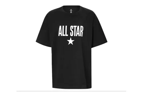 Converse Set in Sleeve T Shirt Women's Black