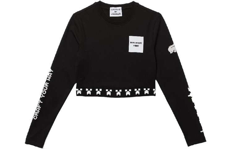 Женская футболка LACOSTE LACOSTE SS22 LogoT (черная)