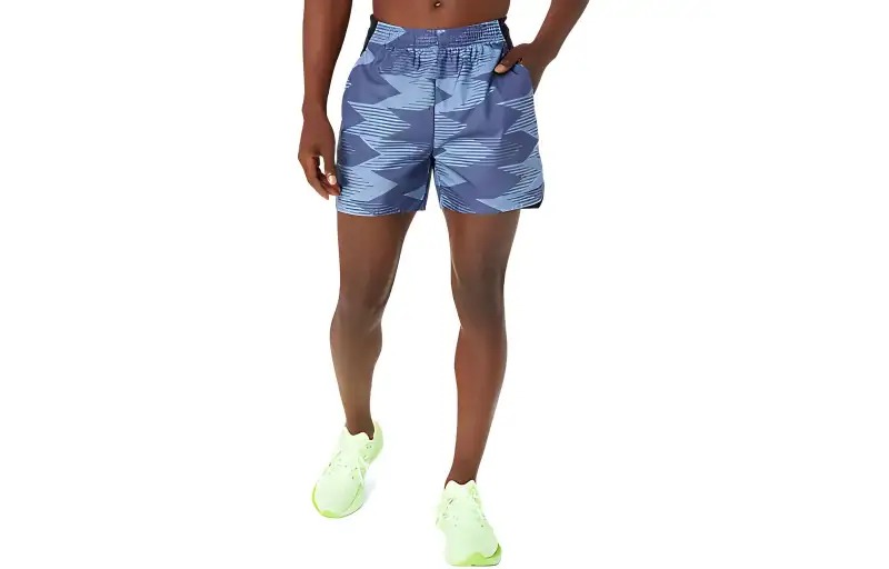 ASICS Graphic 5 Casual Shorts Men's Blue Moderate