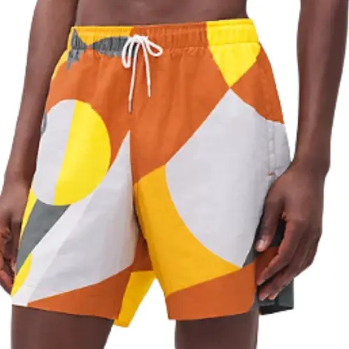 HERMES SS25 Beach Shorts Men's Multicolor