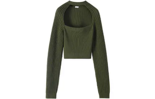 LOEWE Crop Tops Women's Green Moderate