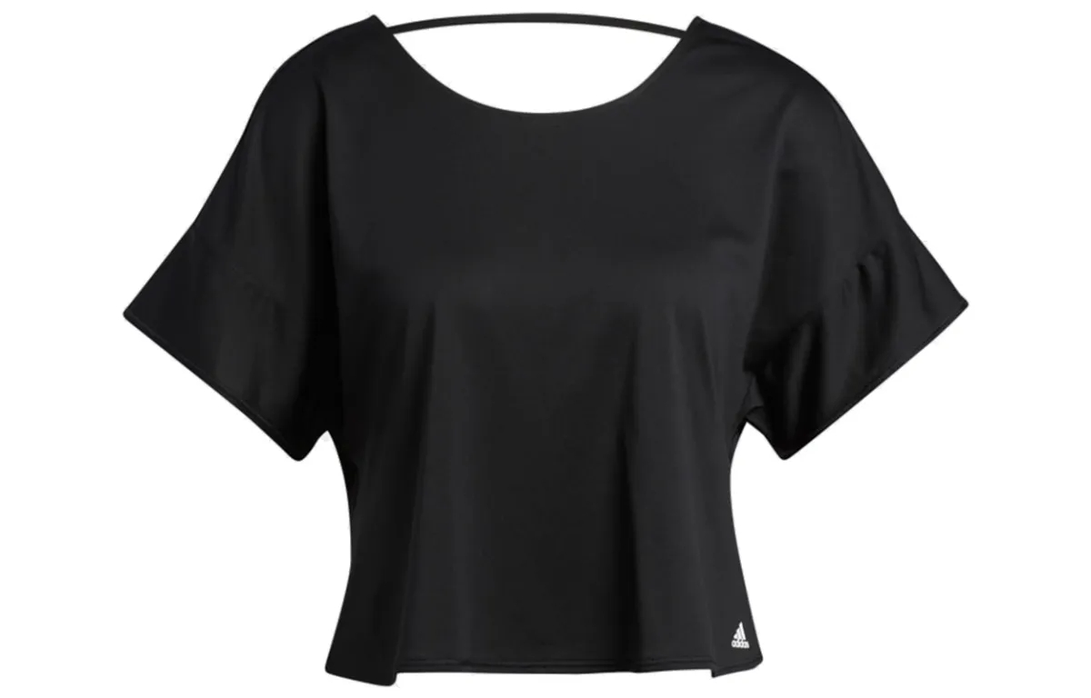 Adidas T-Shirts Women's Black Crew Neck Moderate