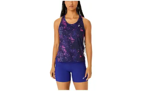 ASICS Tank Tops Women's Blue Purple Crew Neck Moderate Other