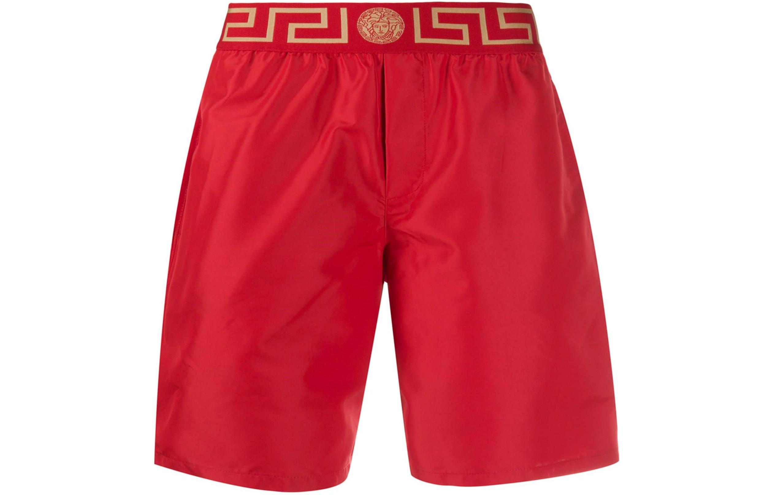 VERSACE Greca Waistband Swim Shorts