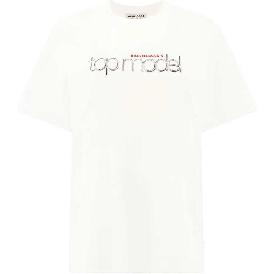 Balenciaga T Shirt Women's White Loose Fit