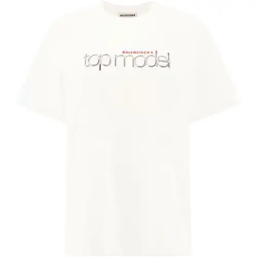 Balenciaga T Shirt Women's White Loose Fit