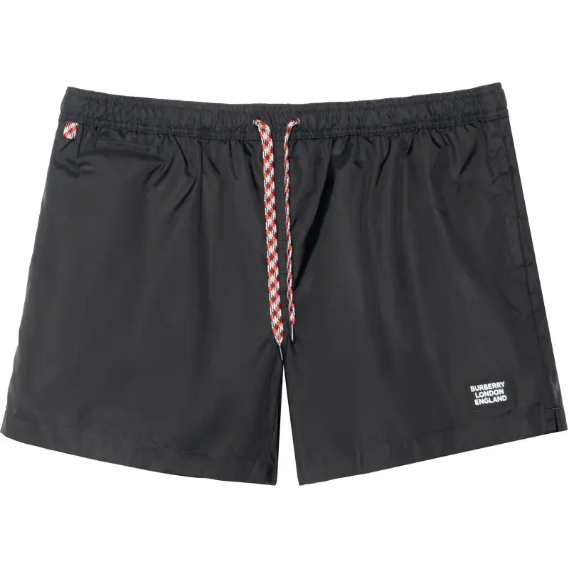 Burberry Men SS23 Solid Color Drawstring Tie Casual Shorts Black