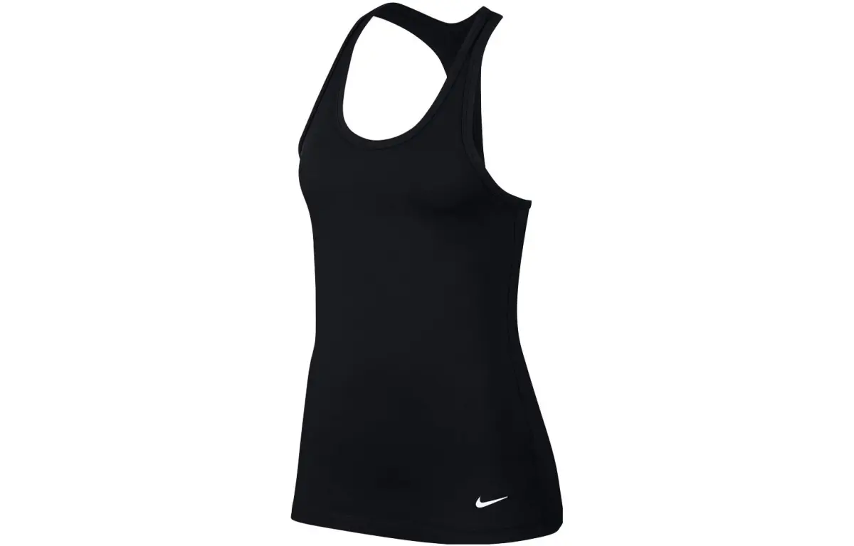 Nike Tank Tops Women's Black Crew Neck Moderate Nipped-in Waist