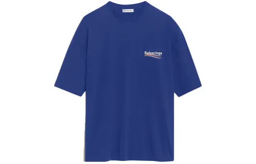 Balenciaga T Shirt Loose Fit Women's Royal Blue