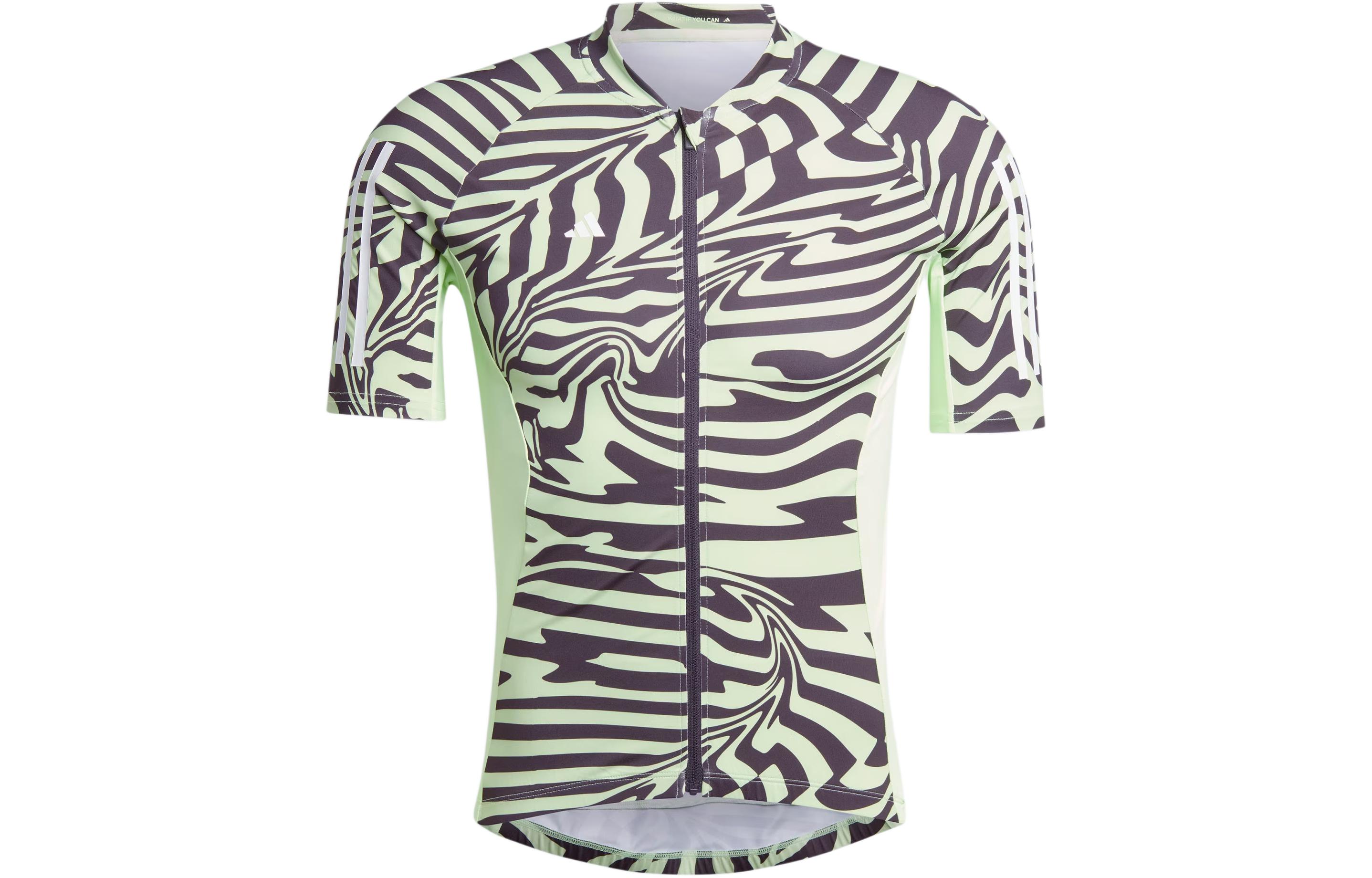 Adidas Wave pattern Zip up Performance T shirt