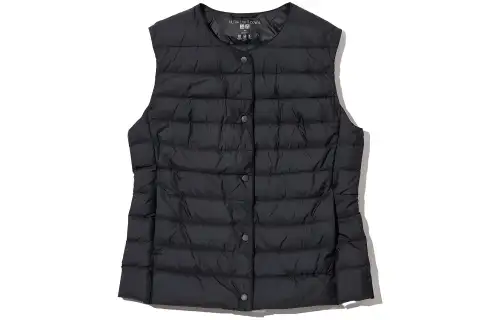 UNIQLO Tank Tops Women's Classic Black Crew Neck Moderate Straight Fit