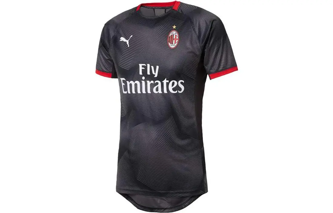 PUMA AC Milan Soccer Jerseys Men's Black Orange Moderate
