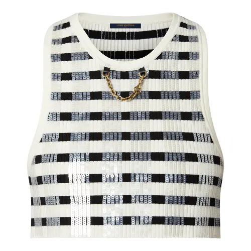 LOUIS VUITTON Tank Top Women's Black White