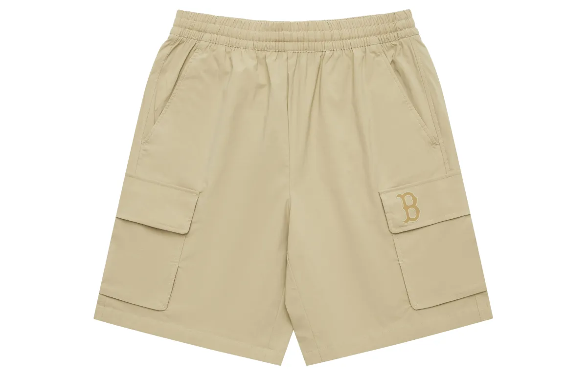 MLB Basic Logo Boston Red Sox Casual Shorts Unisex Linen Beige Yellow