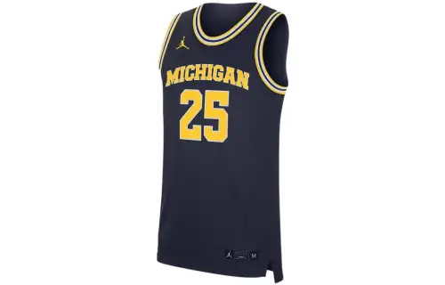 Jordan NBA Retro Breathable Fit Basketball Vest Wolverines Michigan 25 Men's Navy
