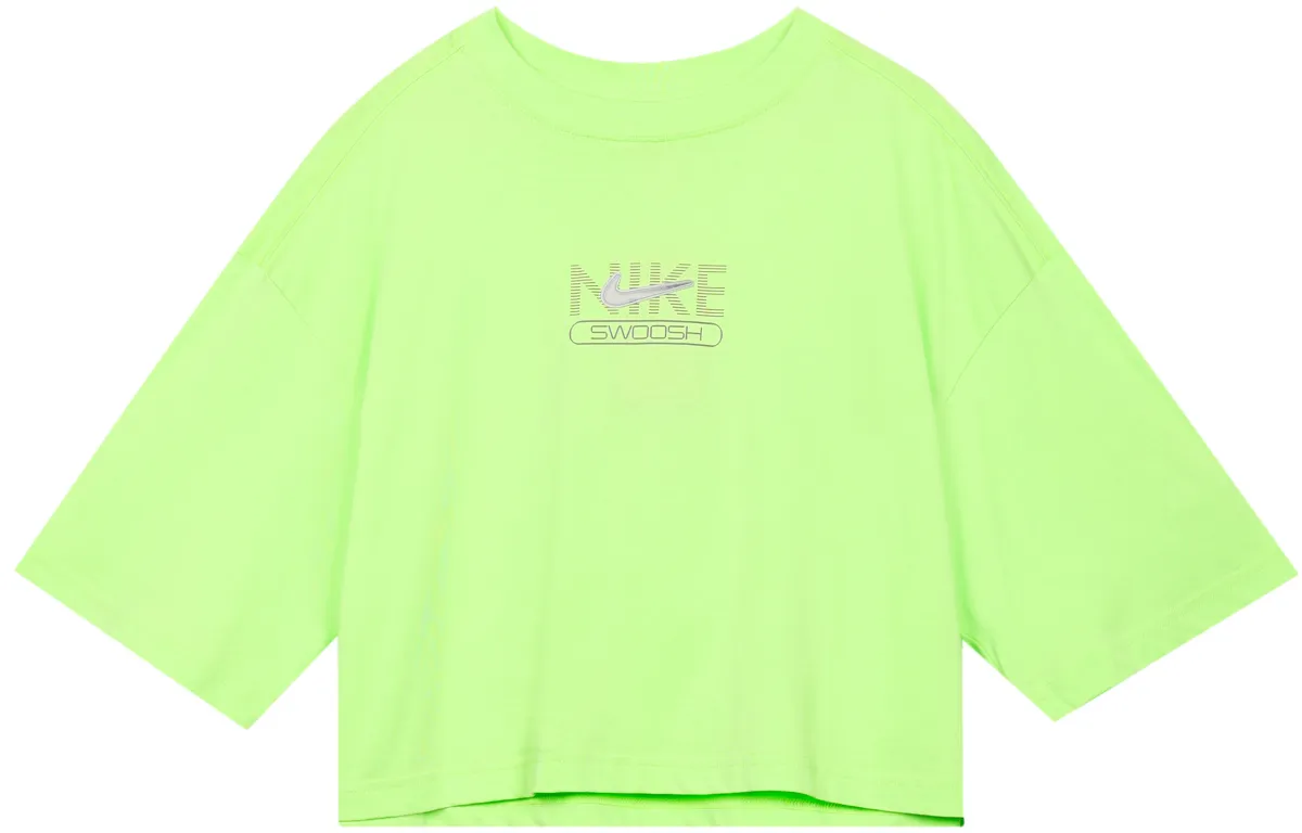 Nike Crop Tops Women's Green Crew Neck Moderate