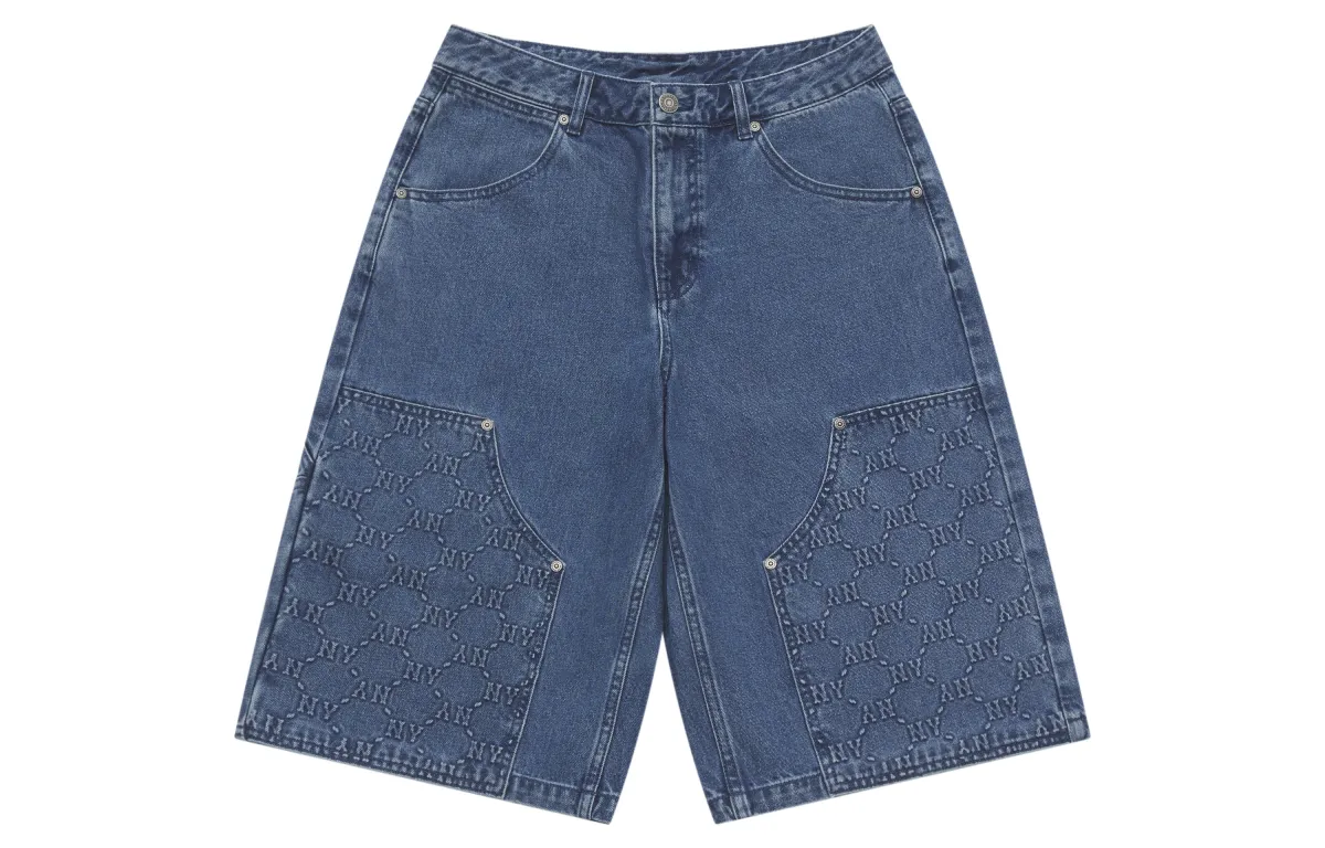 MLB New York Yankees Denim Shorts Men's Blue Moderate
