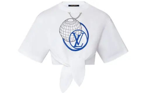 LOUIS VUITTON Lv Globe Self Tie T Shirt