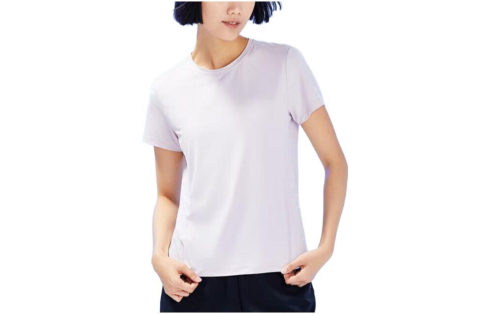 ANTA Variety Training Collection T Shirts Women's Vero Purple Crew Neck Moderate Straight Fit