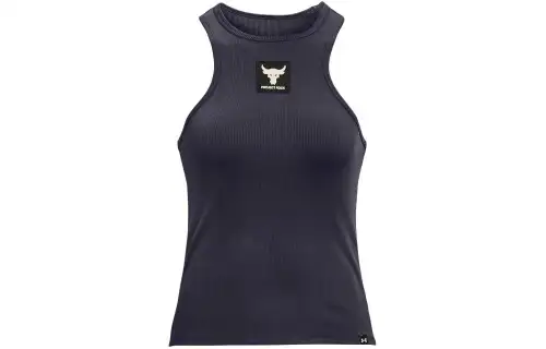 Under Armour Project Rock Rib Tank Top Women's Gray
