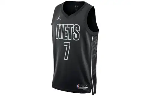 Jordan Brooklyn Nets Basketball Jersey Unisex Black