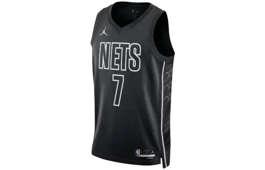 Jordan Brooklyn Nets Basketball Jersey Unisex Black