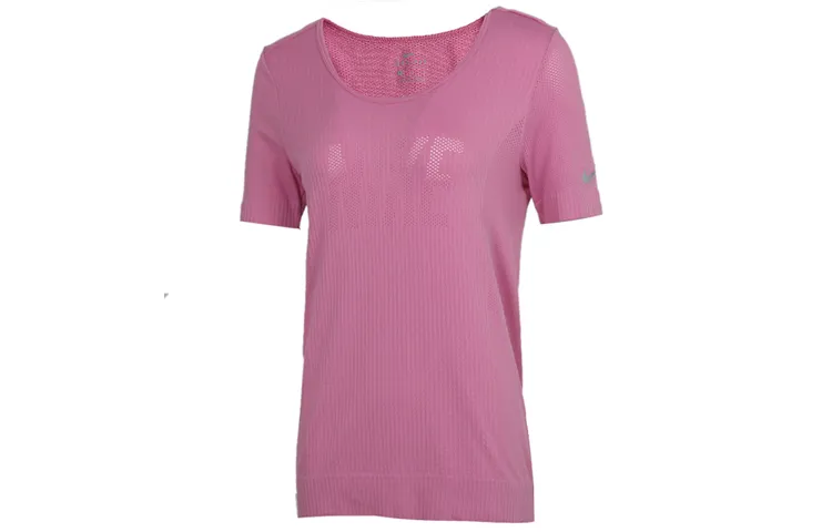 Nike T-Shirts Women's Pink Crew Neck Thin